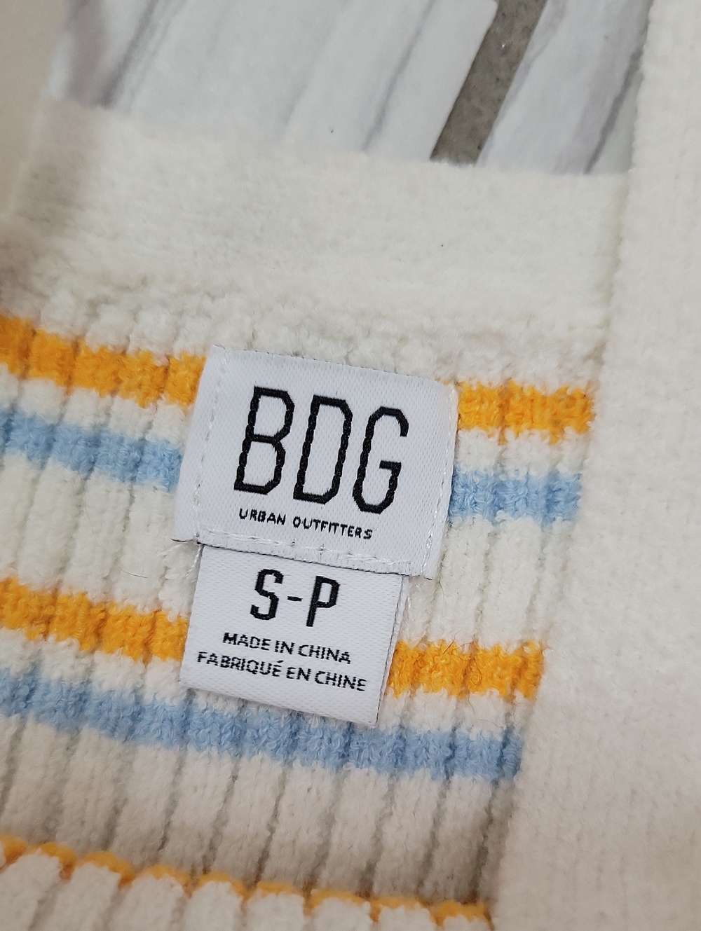 BDG Striped Ribbed Crop Tank - Picture 3 of 5